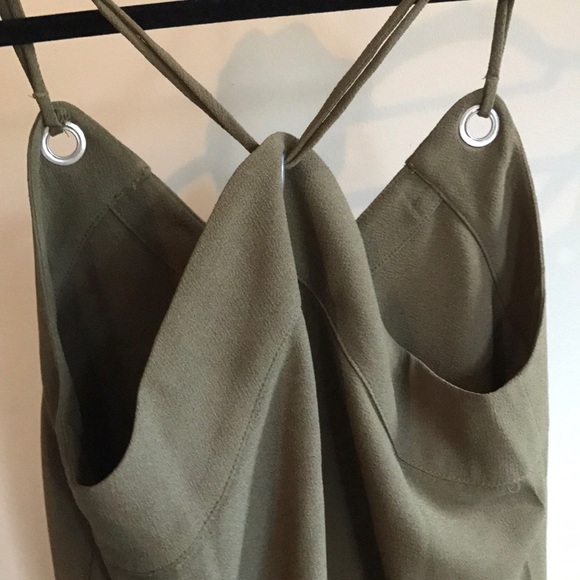 Olive green mini dress - Picture 5 of 6